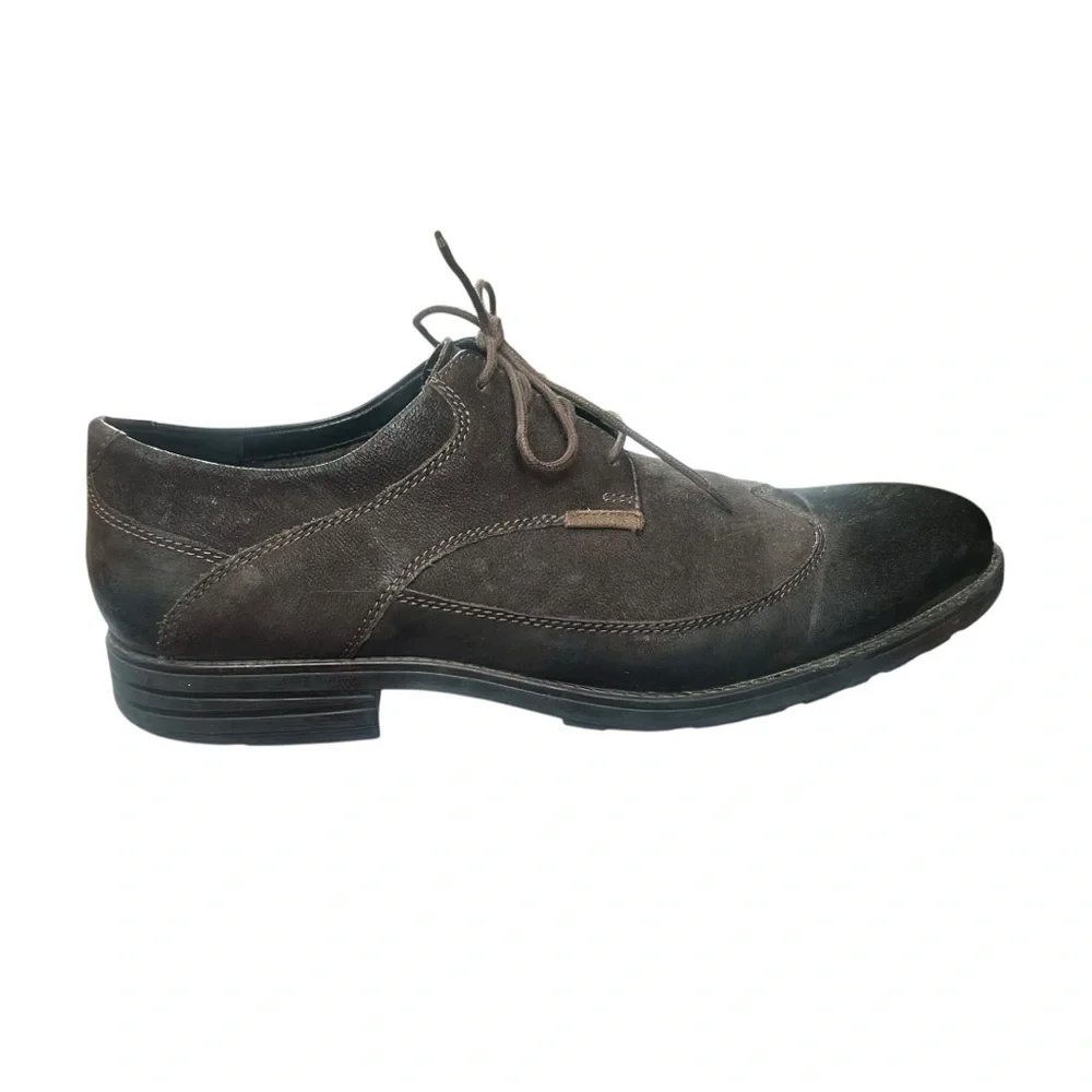 Clarks Brown Leather Cap Toe Oxford Dress Shoes 11.5M‎